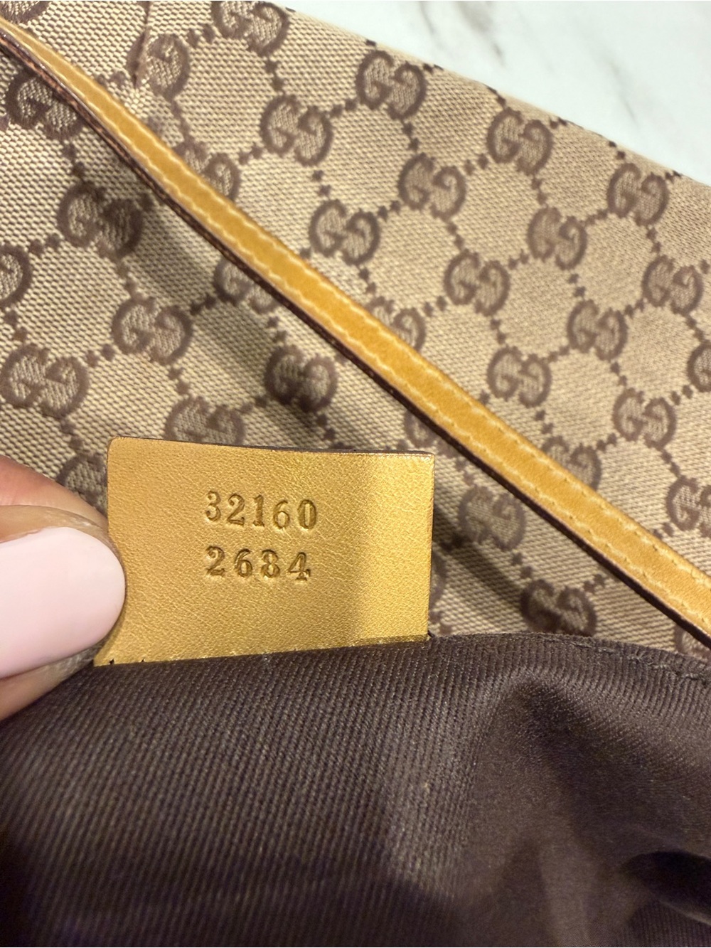 Authentic Gucci Canvas Brown Monogram Shoulder Bag - Picture 11 of 14